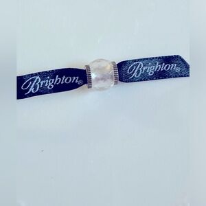 Brighton White Crystal Glass With Silver Spacer Bead